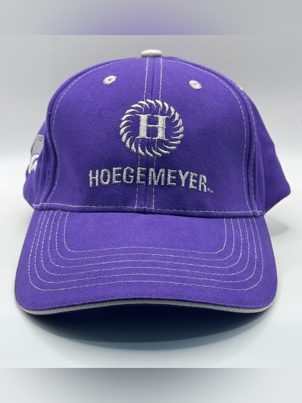 HOEGEMEYER SEED COMPANY Baseball Cap, Purple w/Silver Logos, KSU Wildcats, NWT